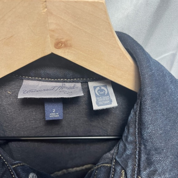 Universal Thread Dark Denim Long Sleeve Dress - Picture 6 of 8